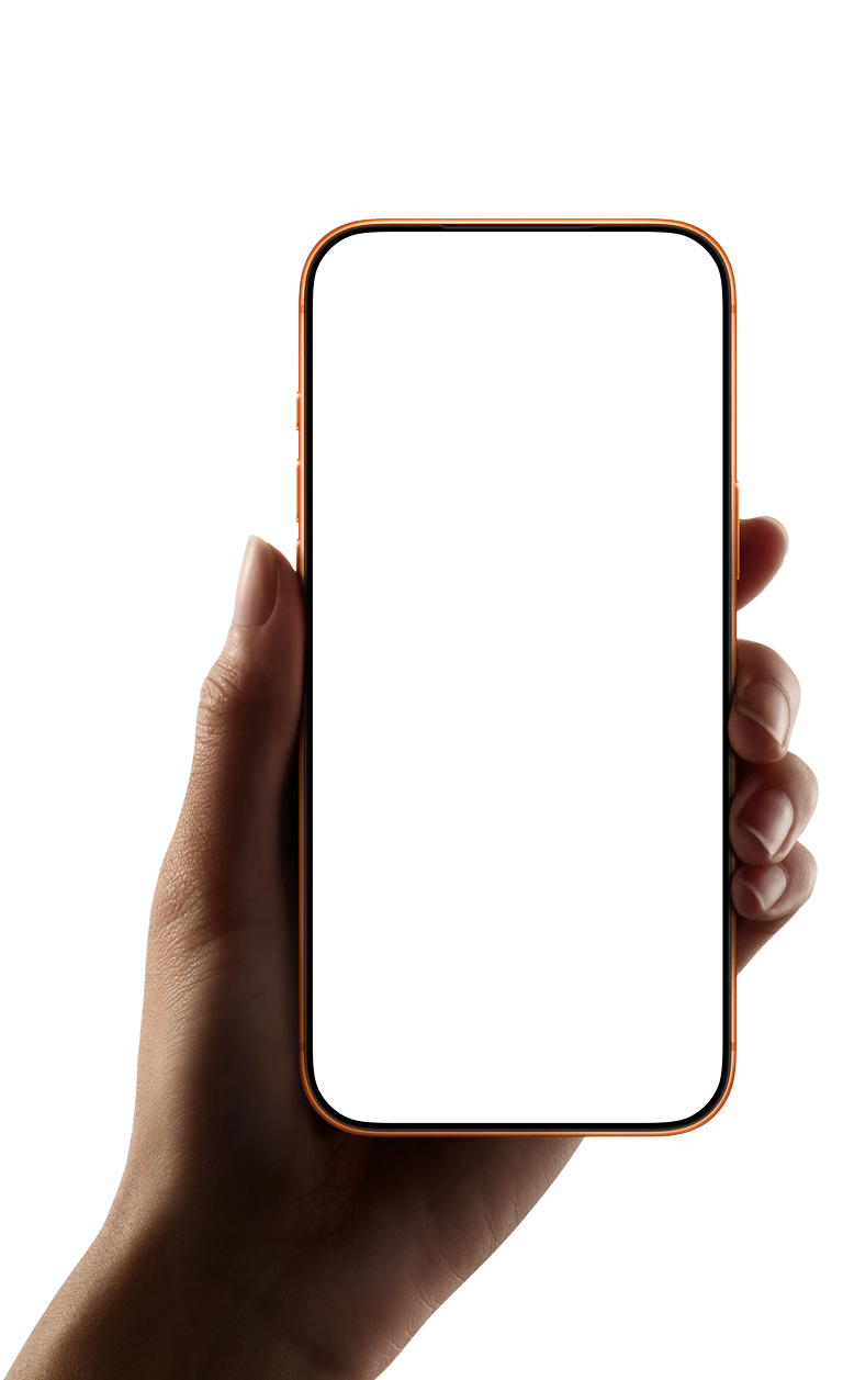Hand holding a phone